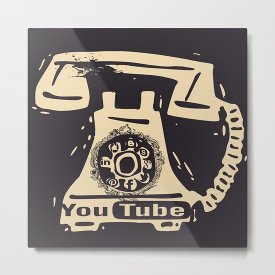 Little things retro - Social Network Metal Print