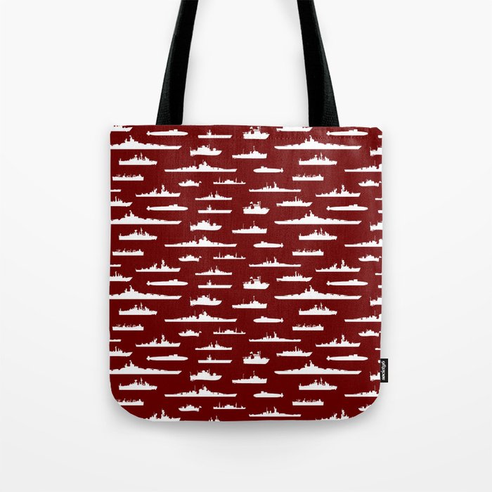 Battleship // Maroon Tote Bag