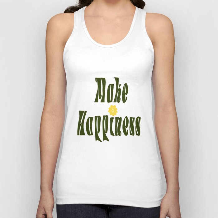 Make happiness # summer retro olive Tank Top