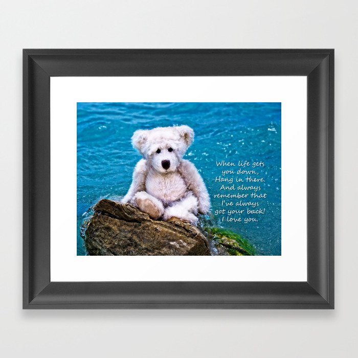 Inspirational Words Of Hope - I've Got Your Back Framed Art Print