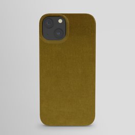 Ochre Yellow Velvet Texture iPhone Case