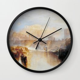 Ancient Rome, Agrippina Landing with the Ashes of Germanicus J. M. W. Turner Wall Clock