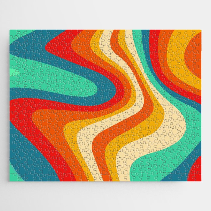 Colorful Swirls Abstract Jigsaw Puzzle