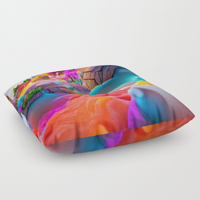 colored area Floor Pillow
