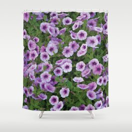 Purple Flower Patch Shower Curtain