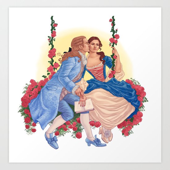 la belle et la bête Art Print