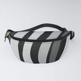 Curvy lines black and grey Fanny Pack