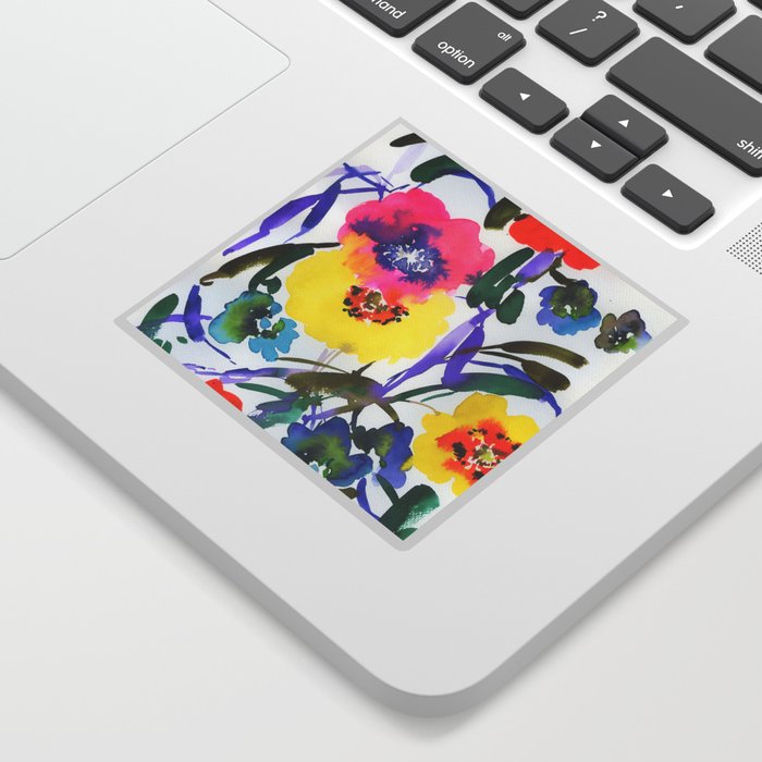ink flowers by day Sticker