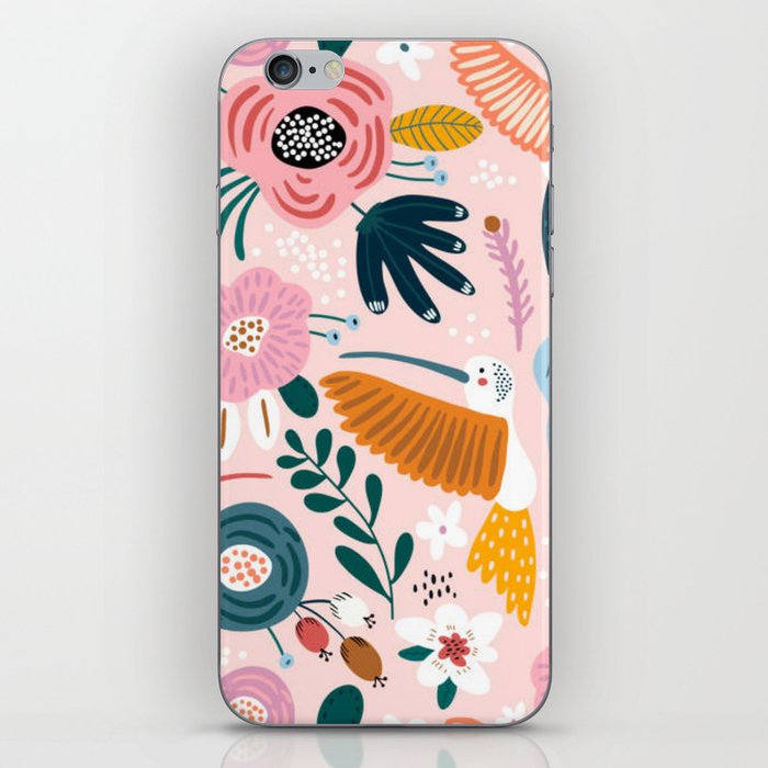 Colibri Birds and Flowers 1 iPhone Skin