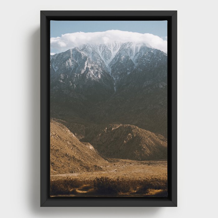 Palm Springs Snow Framed Canvas