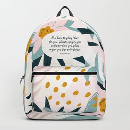 I know the plans I have for you - Jeremiah 29:11, Inspiring Bible Quote Backpack | Biblequote, Scripturequote, Biblehousegift, Graphicdesign, Jeremiah2911, Christian, Bibleversewallart, Scripturehousegift, Giftchristianwoman, Scriptureprint 