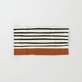 Burnt Orange x Stripes Hand & Bath Towel