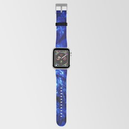 Dark Arctic Splash Black and Blue Abstract Artwork Apple Watch Band