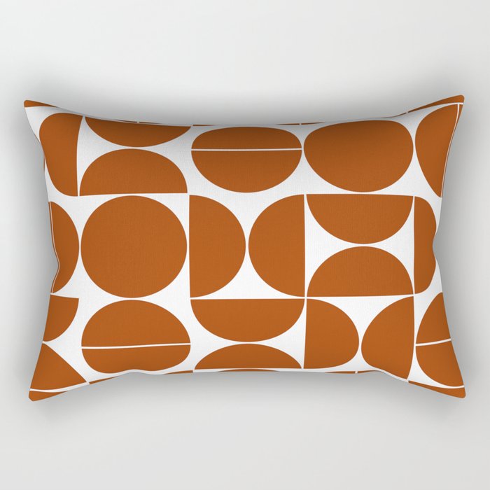Burnt orange mid century moderna Rectangular Pillow