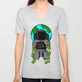 astronaut V Neck T Shirt