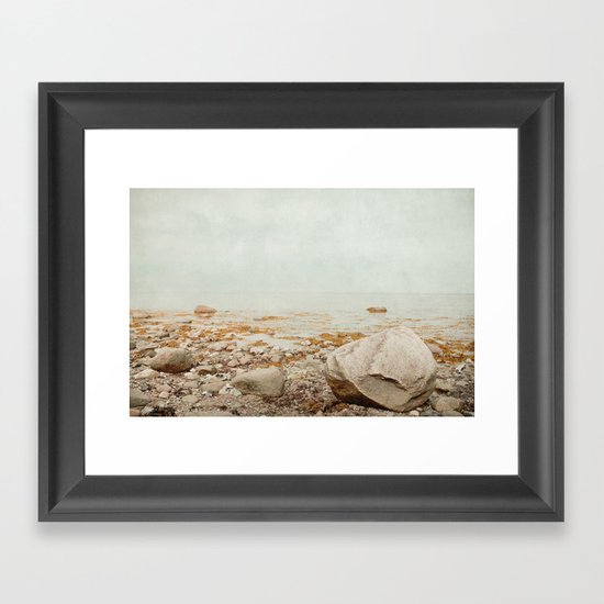 beach rocks Framed Art Print