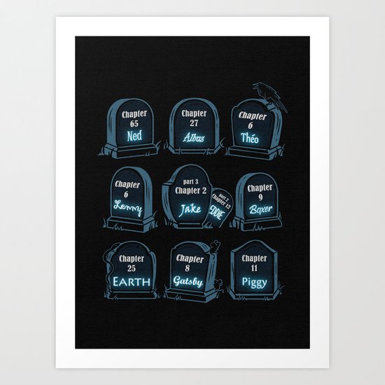 Spoiler Graveyard Art Print