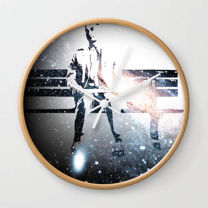 FORREST ON A BENCH & COSMOS Wall Clock