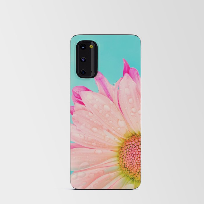 Retro pastel summer daisy Android Card Case