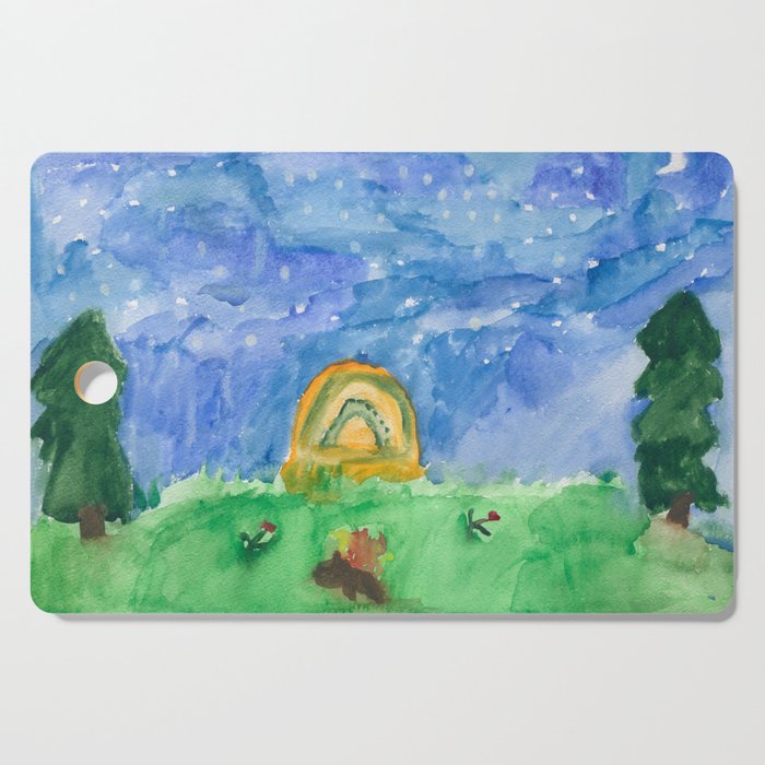 Night in the forest Cutting Board