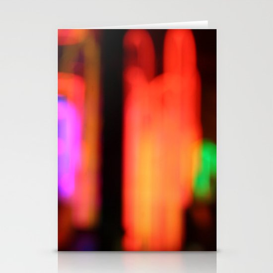 Neon City Lights. Stationery Cards