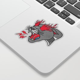 Panther Flame Sticker