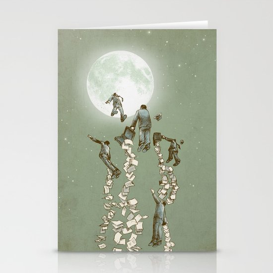 Flight of the Salary Men Stationery Cards