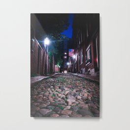 Acorn Street - Boston Metal Print | Acornstreet, Photo, Massachusetts, Nealkharawala, Long Exposure, Boston, Color, History, Digital, Cobblestone 