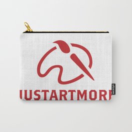 JustArtMore Logo Red White background Carry-All Pouch