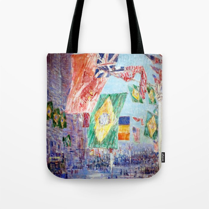 Childe Hassam Avenue of the Allies Tote Bag