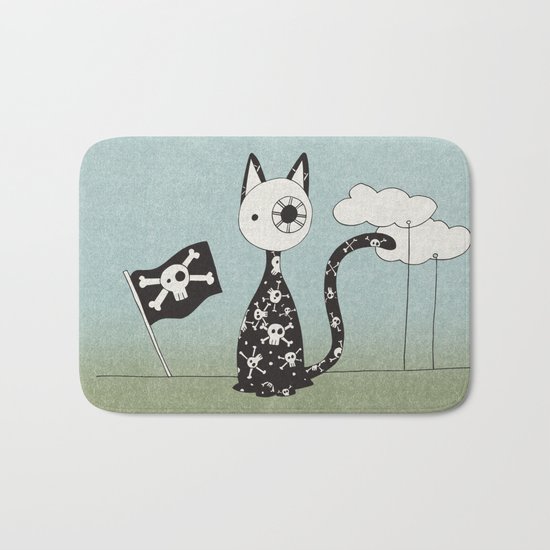 Just a Pirate Cat Bath Mat