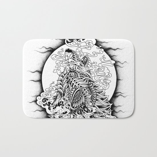 Howling Wolf Bath Mat