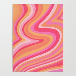 Sunshine Melt – Pink & Peach Palette Poster