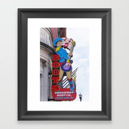 Broadway Boots - Nashville Framed Art Print