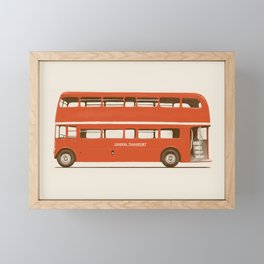 Double-Decker London Bus Framed Mini Art Print