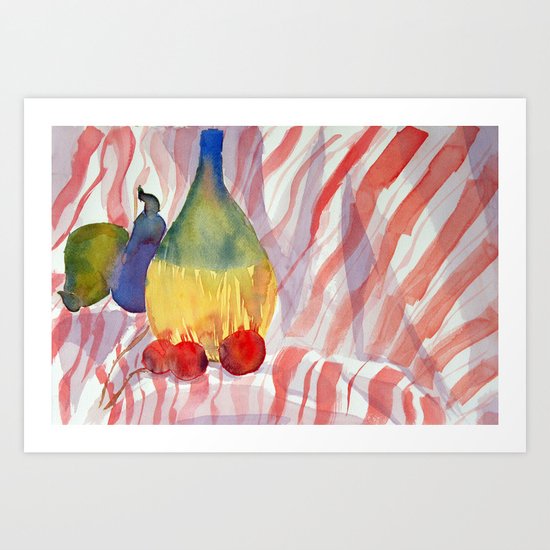Fruit and Wine Art Print