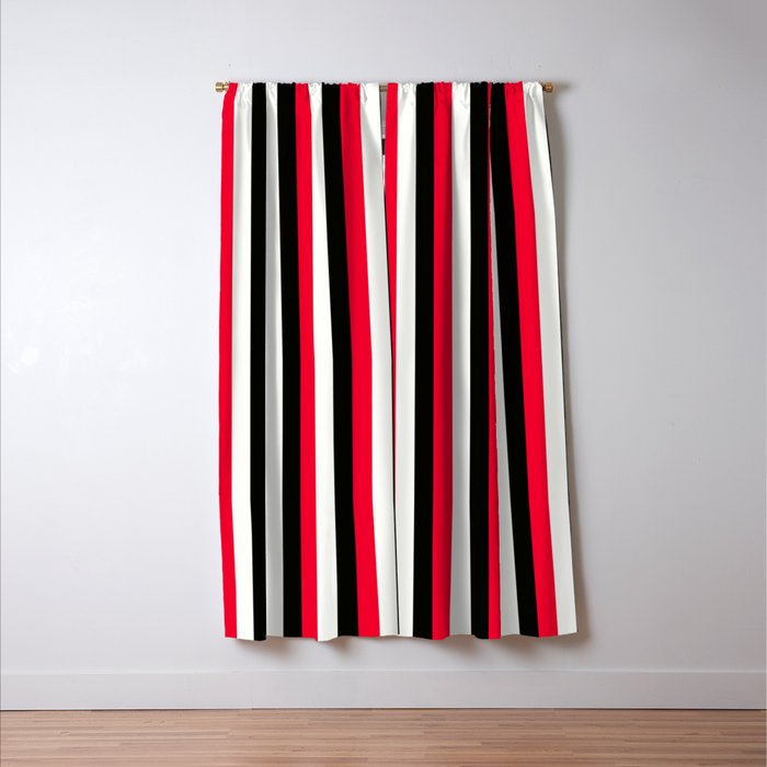 Team Color 4 Red Black White Blackout Curtain By Red Black White Blackout Curtain By
