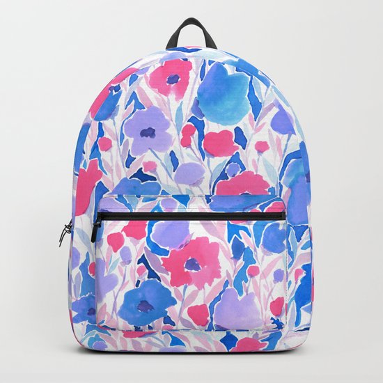 Flower Field Lilac Blue Backpack