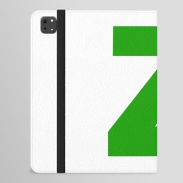 letter Z (Green & White) iPad Folio Case