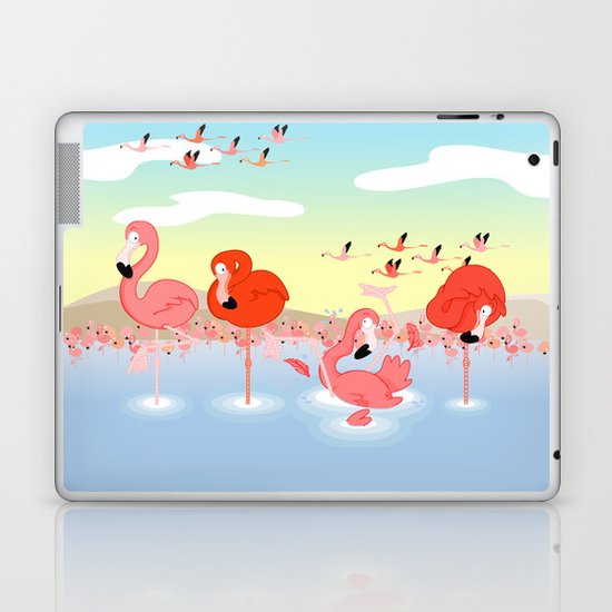 flamingos Laptop & iPad Skin