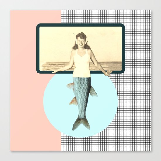 mermaid style Canvas Print