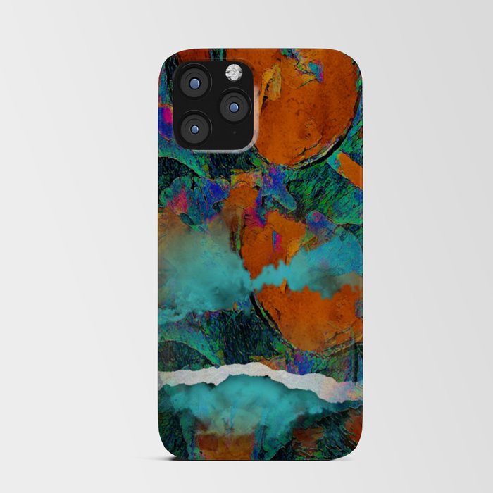 Urban river sunset abstract iPhone Card Case