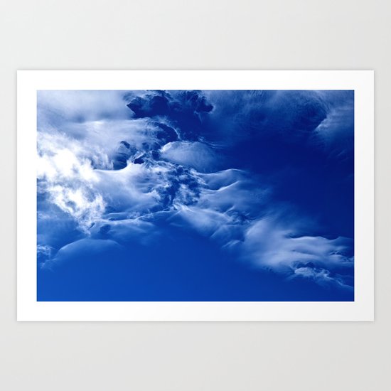 Dark blue sky Art Print