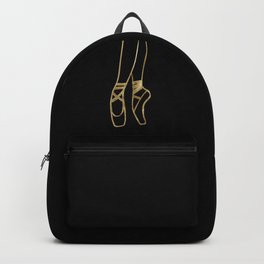 Ballet Dancer Gold on Black #1 #minimal #drawing #decor #art #society6 Backpack