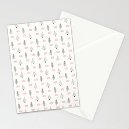 Tree Lines Pattern Stationery Card