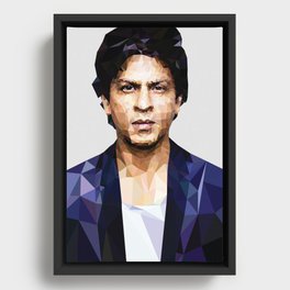 Shahrukh khan Poster low poly Framed Canvas