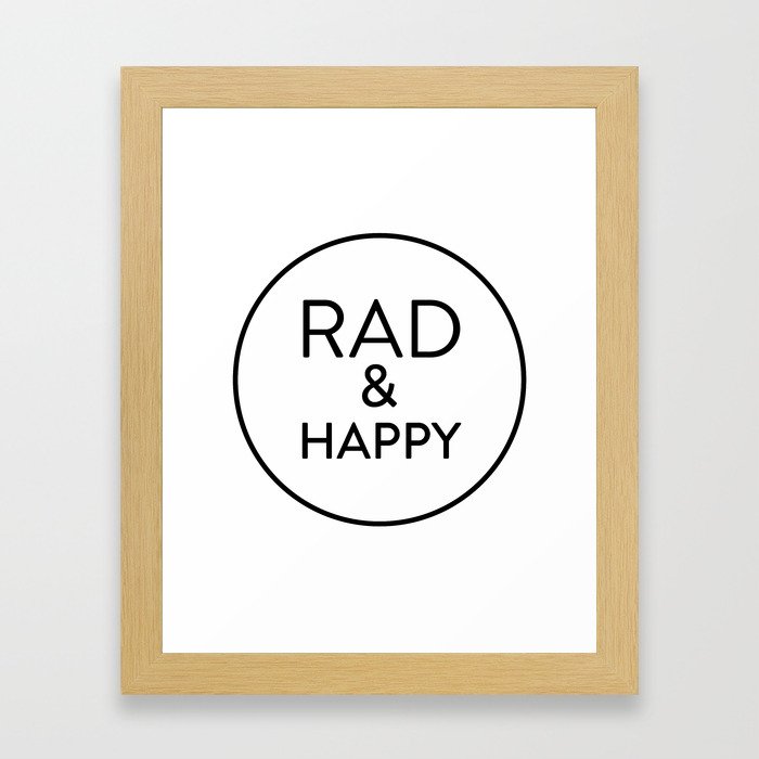 Rad & Happy Framed Art Print