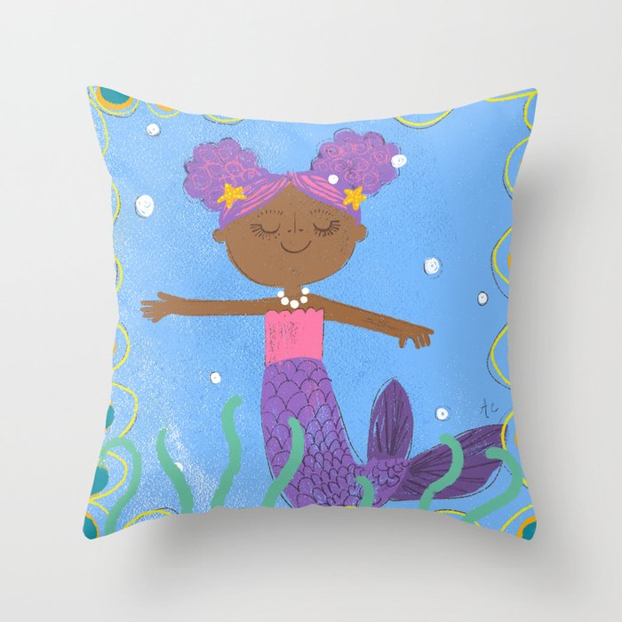 Little Mermaid Throw Pillow