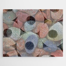 Rock and Roll Colorful Toilet Paper Roll Design Filled with Rocks Jigsaw Puzzle