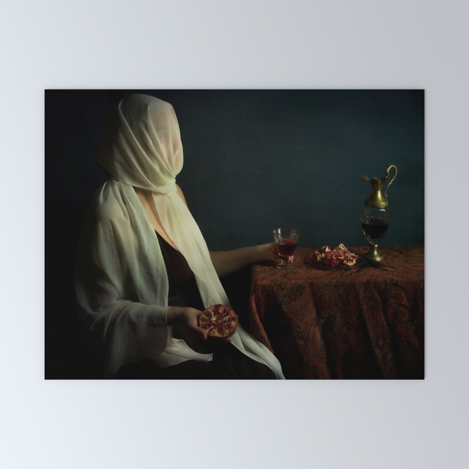 Lady Justice With Pomegranate Mini Art Print By Gunadesign Society6